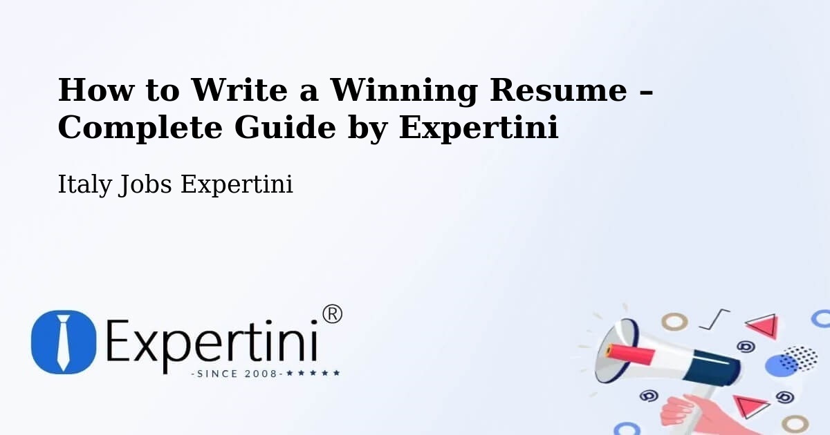 Resume Writing Guide for Job Seekers – Stradella - Stradella, Italy Jobs Expertini